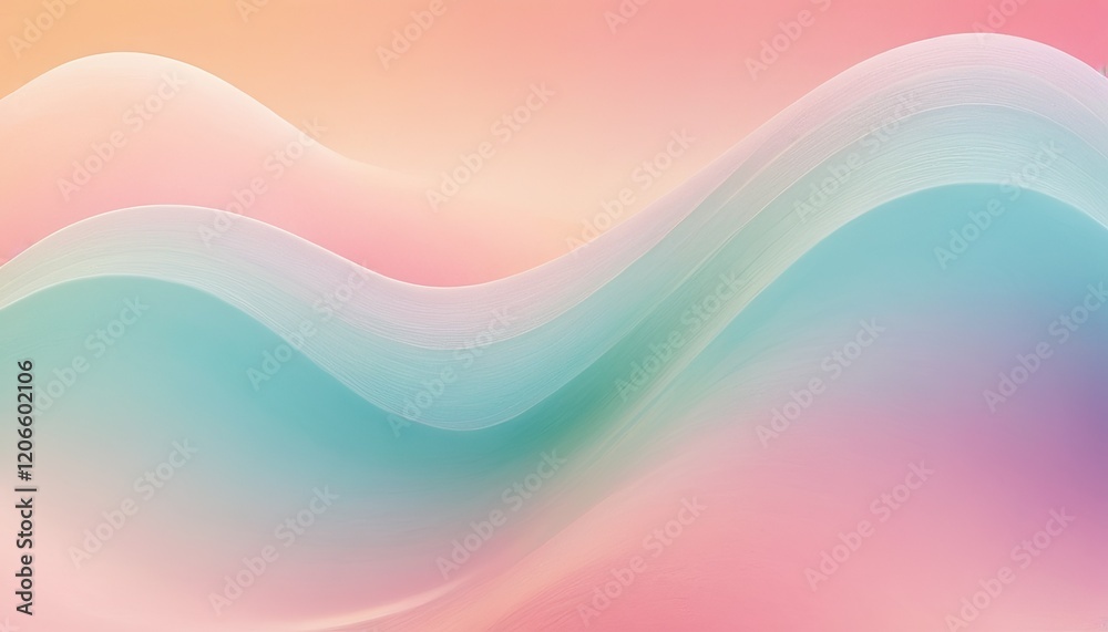 Obraz premium Blue And Pink wave Gradient Background