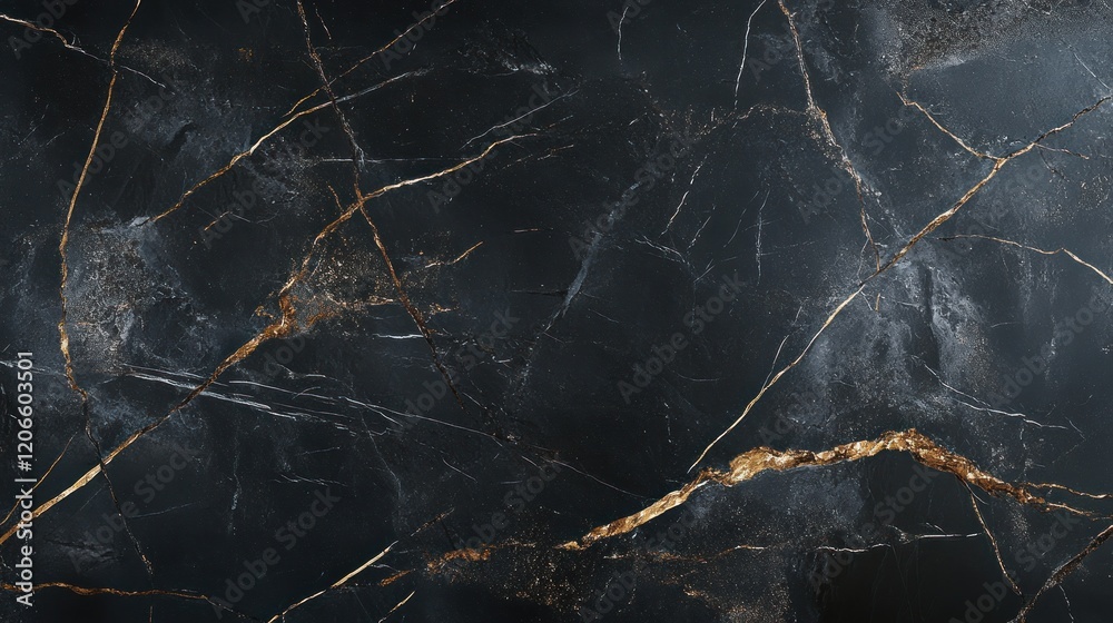 Black Marble with Golden Veins Black Marble with Golden Veins
