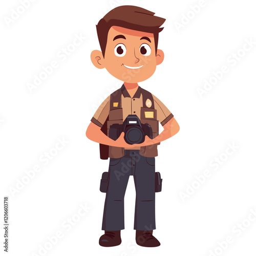 Photographer cartoon photographer illustration photography vector