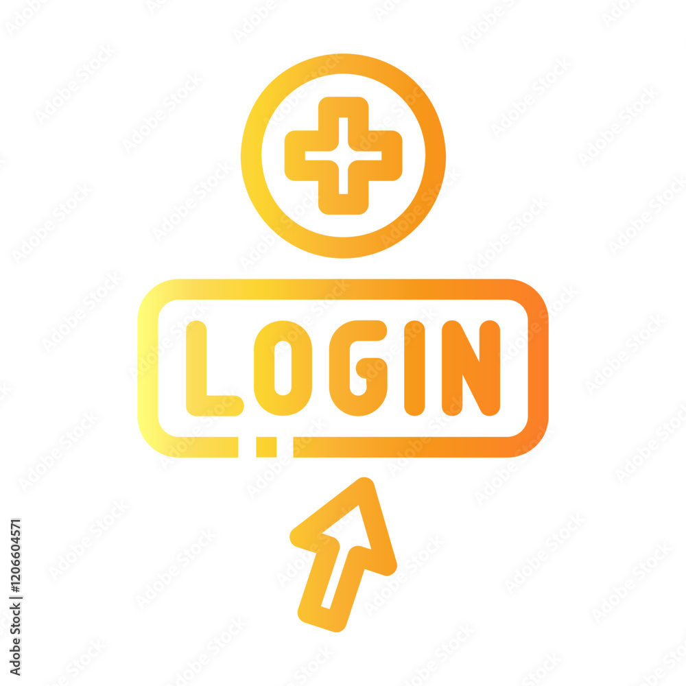 Fototapeta premium login Line Gradient Icon