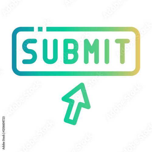 submit Line Gradient Icon