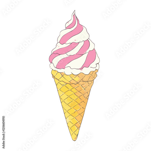 Impression ice cream illustration wallpaper dessert vector