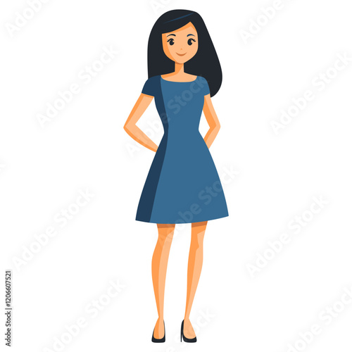 Woman dress illustration background vector