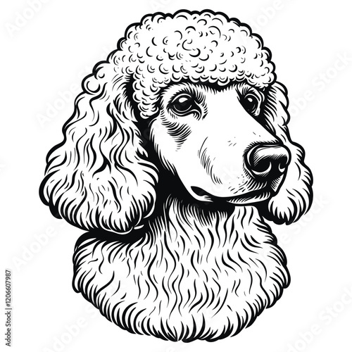 Poodle art illustration drawing vector