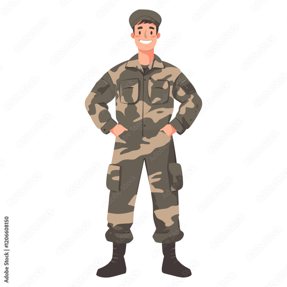 Soldier illustration camouflage military vector Soldier illustration camouflage military vector