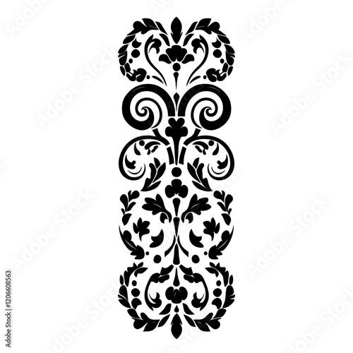 Ancient Greek ornament pattern design black vector