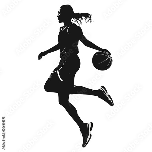 Silhouette sport people isolated black vector