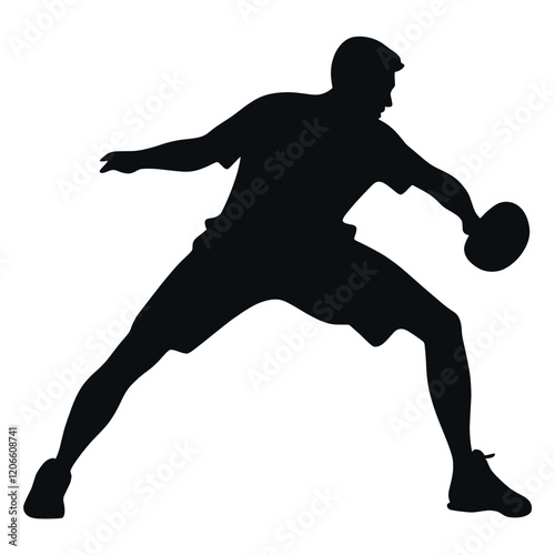 Silhouette sport people isolated black vector