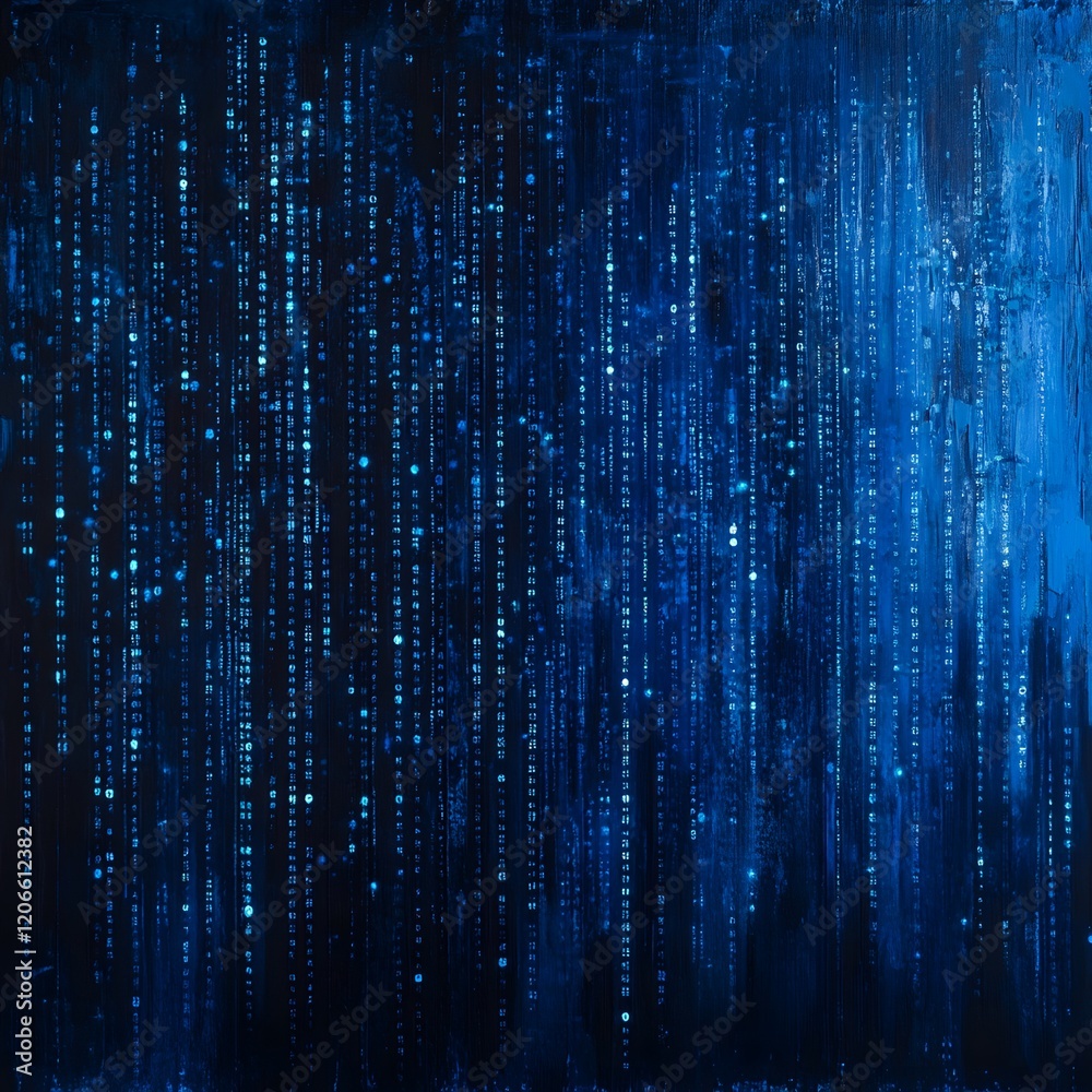 Binary code background, blue color, matrix, with lines creating a futuristic atmosphere, conveying a technological atmosphere Binary code background, blue color, matrix, with lines creating a futuristic atmosphere, conveying a technological atmosphere