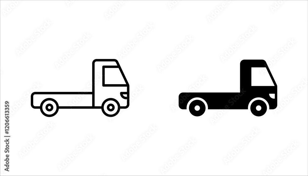 Delivery Truck icon set. Express delivery trucks icons. vector illustration on white background Delivery Truck icon set. Express delivery trucks icons. vector illustration on white background