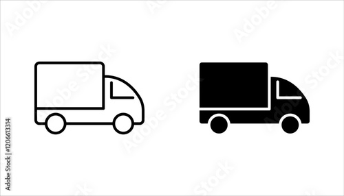 Delivery Truck icon set. Express delivery trucks icons. vector illustration on white background