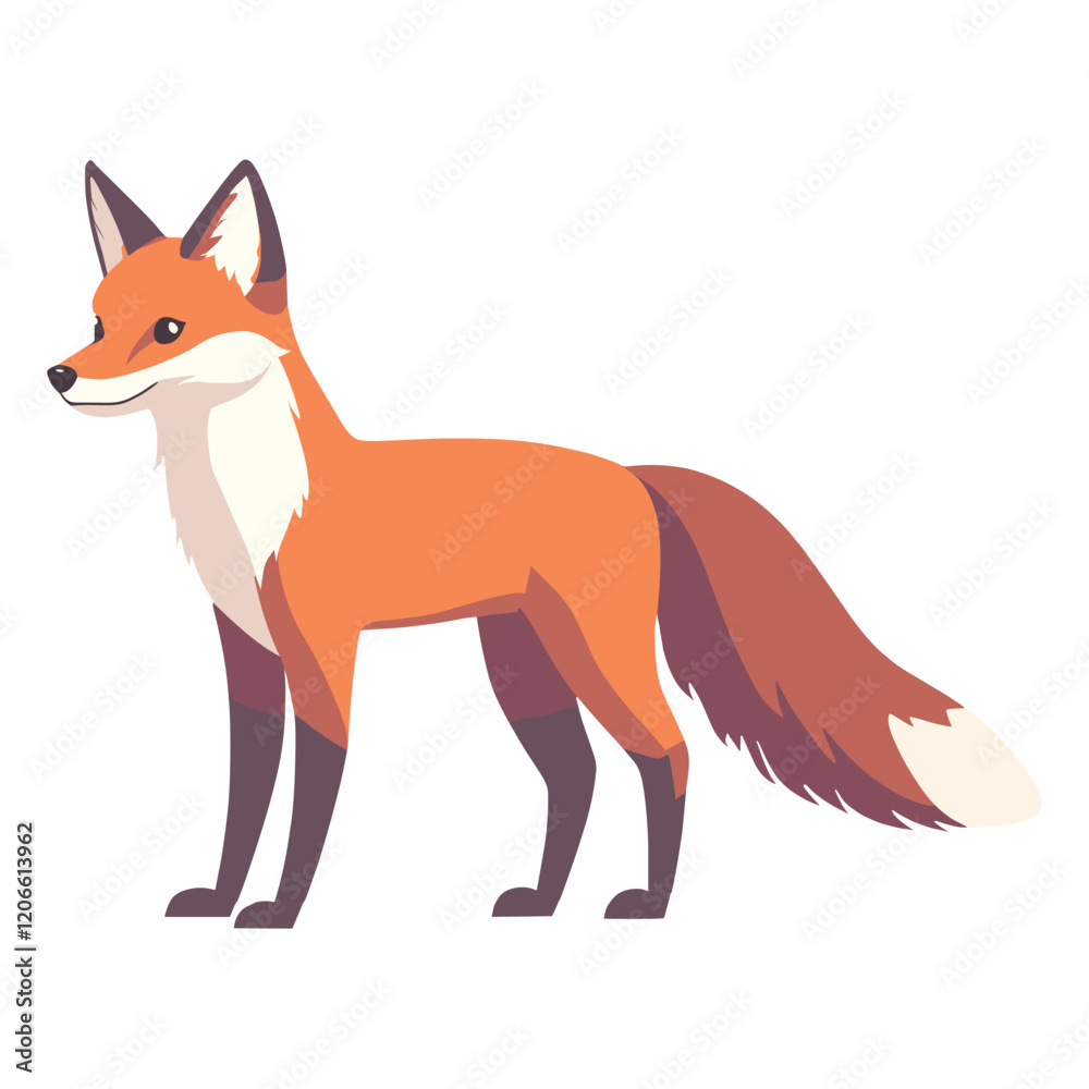 Fototapeta premium Fox illustration wildlife animal vector