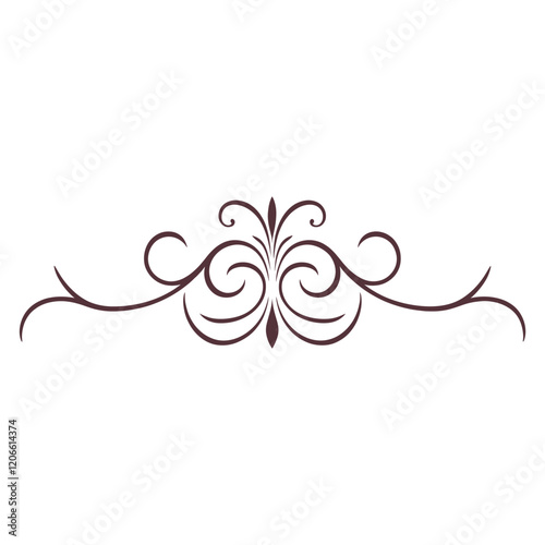 Ornament divider floral pattern decorative ornamental vector