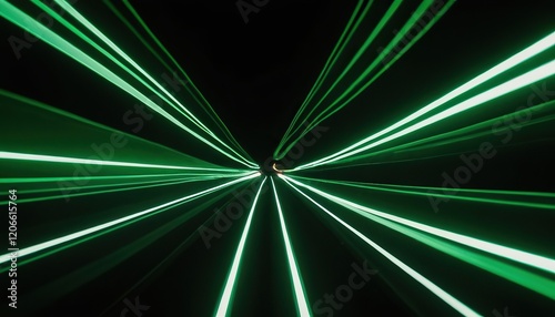 Green lines are shown on a black background