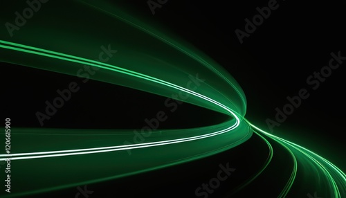 Green lines are shown on a black background