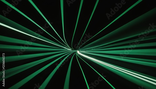 Green lines are shown on a black background