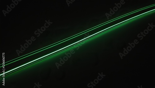 Green lines are shown on a black background