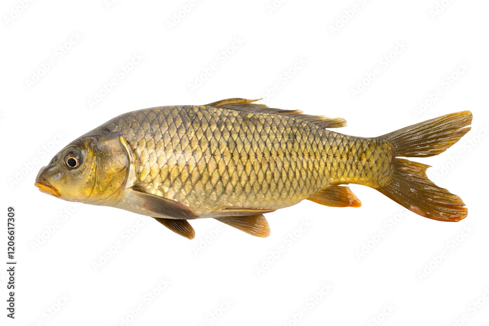 common carp fish isolated on white background. common carp fish isolated on white background.