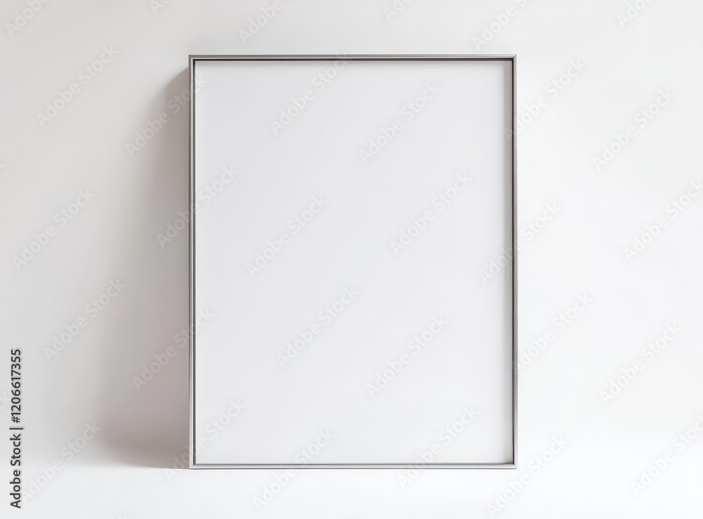 Blank silver frame on white background. Blank silver frame on white background.