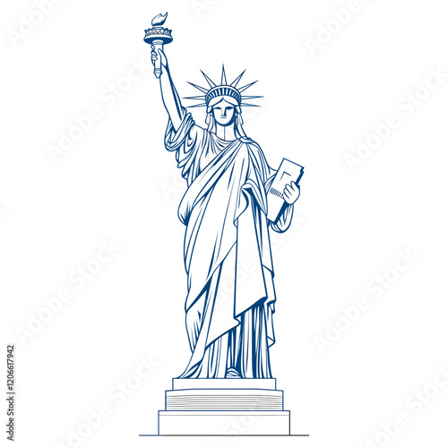 Statue of liberty illustration art illustrated vector
