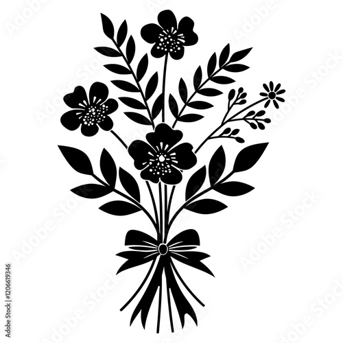 Flower Bouquet silhouette graphics bouquet vector