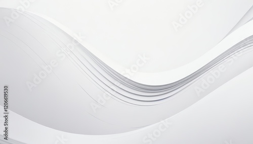 Abstract white wave background with smooth white background with smooth lines