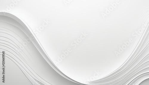 Abstract white wave background with smooth white background with smooth lines