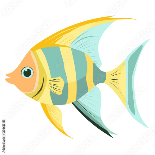 Angel fish illustration marine angelfish vector