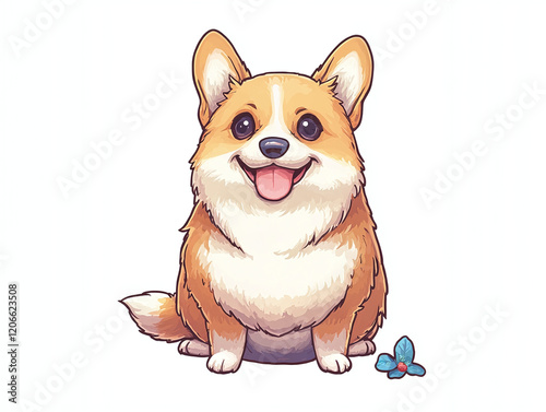 Adorable Corgi Illustration photo