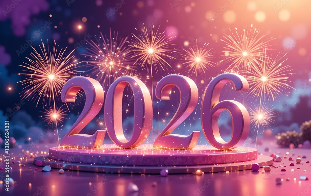 2026 New Year's Image, Fireworks, Light, Texture 2026 New Year's Image, Fireworks, Light, Texture