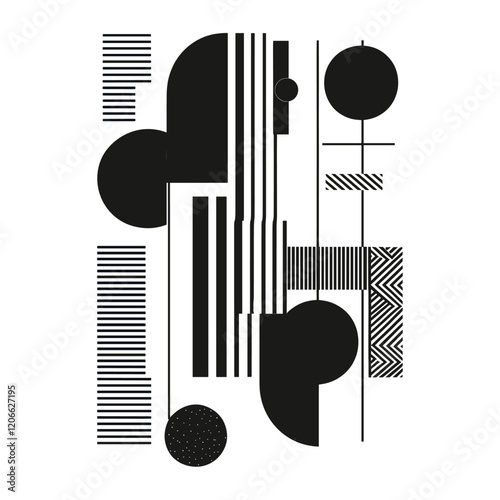 Abstract geometric shapes illustration pattern design vector