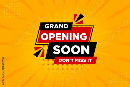 Grand opening soon sale banner. Grand opening sale banner template for social media. Vector illustration.