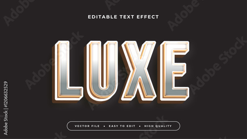 luxe gradient text effect editable modern typography vector