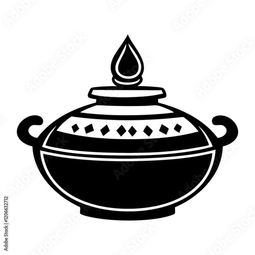 Paneer Tikka illustration black white vector