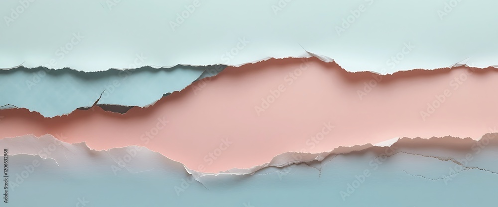 Fototapeta premium Torn Pastel Paper Background Design Abstract Texture