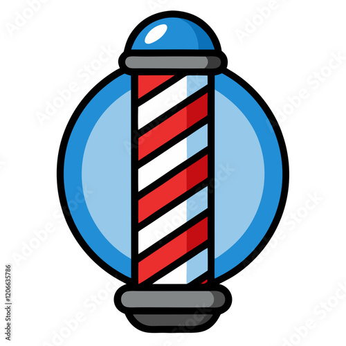 barber pole icon design