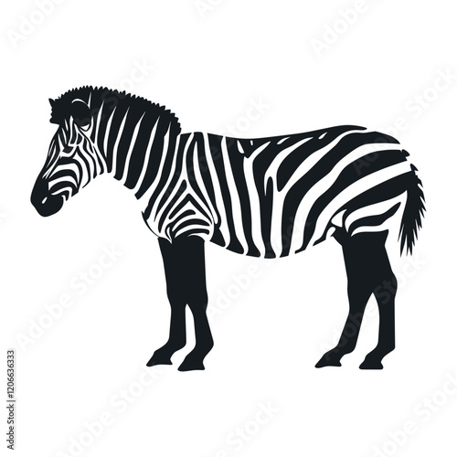 Zebra silhouette illustration wildlife animal vector