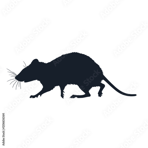 Rat walking silhouette illustration animal rodent vector