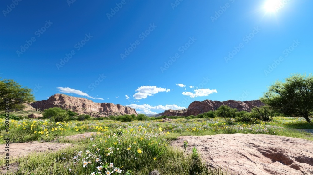 Sunny Desert Wildflower Meadow Sunny Desert Wildflower Meadow