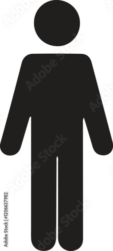 Black men icon silhouette vector