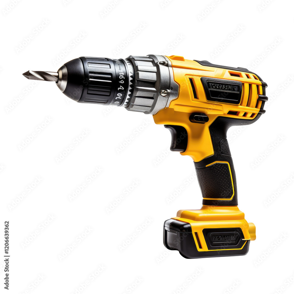 electric drill isolated on transparent white background, clipping path electric drill isolated on transparent white background, clipping path