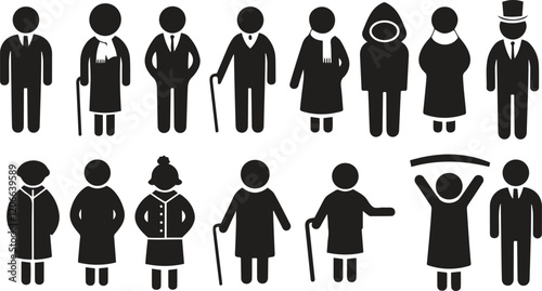 Winter cloth with men shape silhouette vector