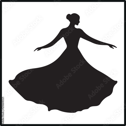 Silhouette of ballerina dancer