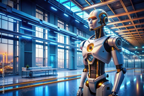Advanced technology powers this futuristic AI robot, leveraging smart robotics and intelligent automation for optimal performance.