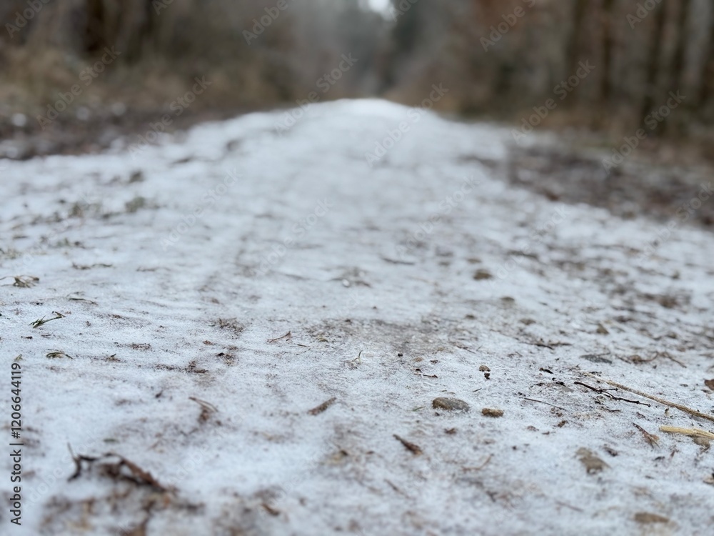 snow on the road snow on the road