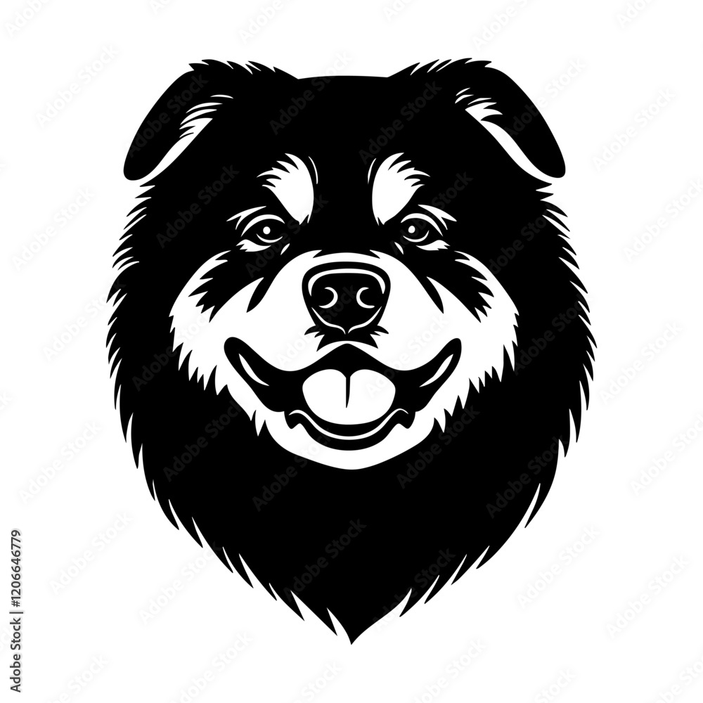 Fototapeta premium Bold canine silhouette art vector