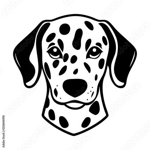 Stylized Dalmatian dog illustration vector
