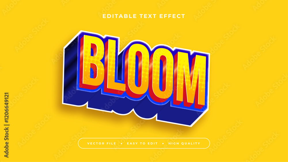 bloom editable text effect with orange yellow and blue bold gradient style bloom editable text effect with orange yellow and blue bold gradient style