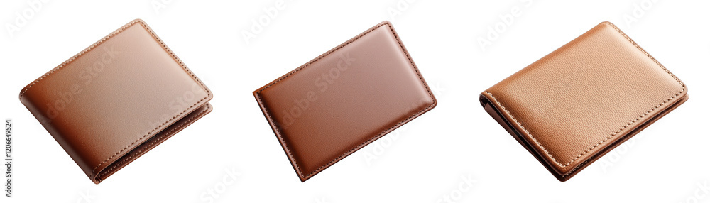 Stylish leather wallets in various shades of brown Stylish leather wallets in various shades of brown