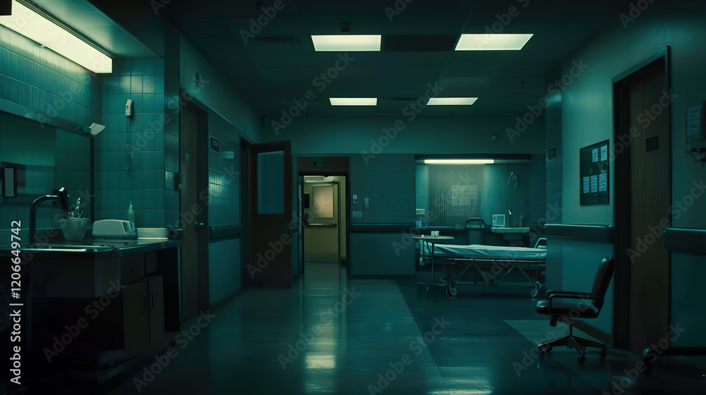 Desolate hospital hallway with empty patient beds under dim lighting, evoking a sense of financial struggle, shutdown, and bleak healthcare conditions in a sterile environment.
Desolate hospital hallway with empty patient beds under dim lighting, evoking a sense of financial struggle, shutdown, and bleak healthcare conditions in a sterile environment.